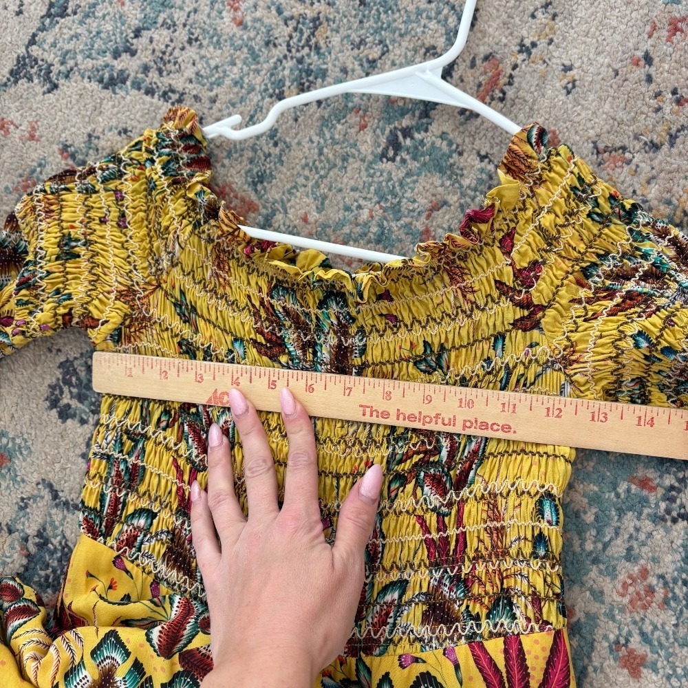 FARM Rio Yellow Floral Off-Shoulder Mini Dress - Picture 6 of 8